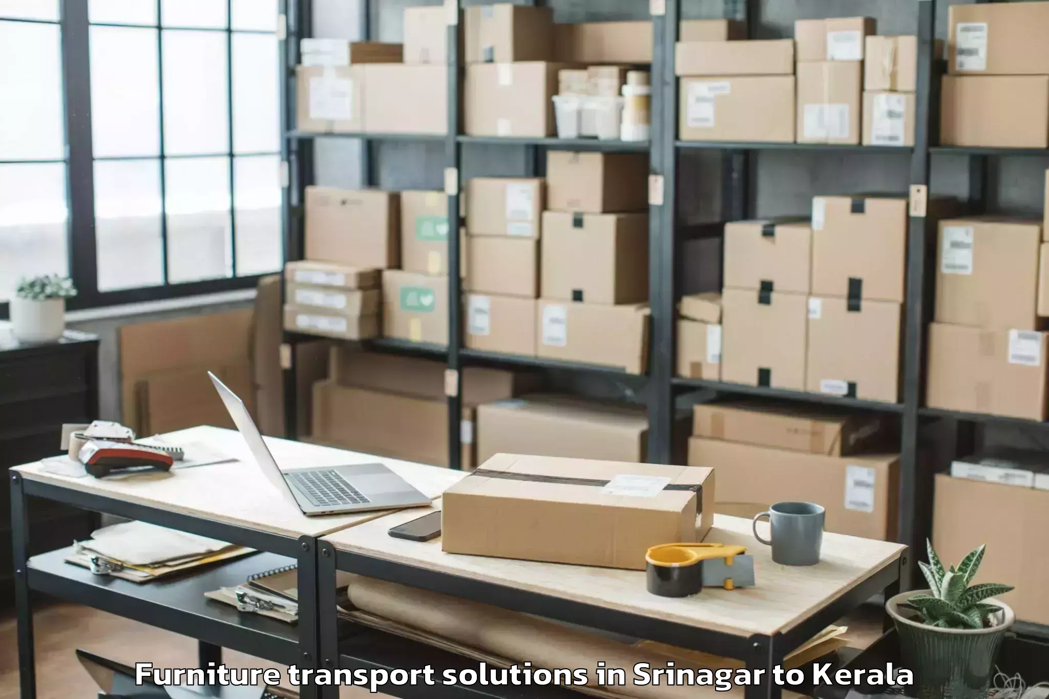 Discover Srinagar to Kozhippara Furniture Transport Solutions